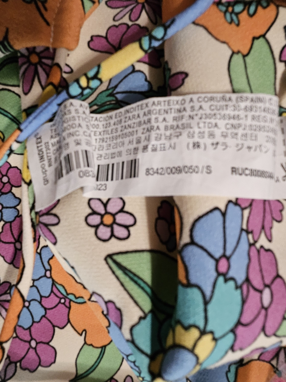 Zara Floral Halter Crop Top - Multicolor - Picture 5 of 6